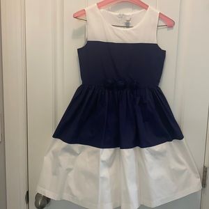 Navy and white summer dress